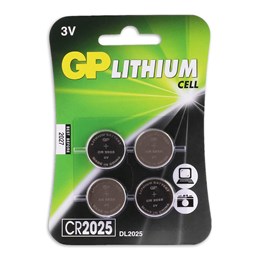 430975 GP CR2025 Lithium Button 3V 4PK