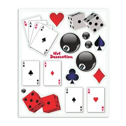 980843 MERKLOOS Set d'autocollants cartes à jouer + dés 240 x 200 mm