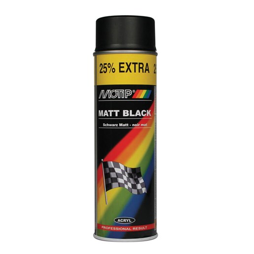 514006 MOTIP Basic paint black matt 500 ml