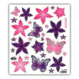 092301 MERKLOOS Sticker set flowers & butterflies 240 x 200 mm