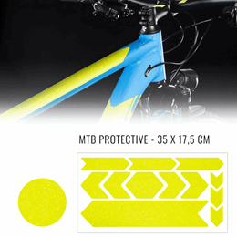 092021 MERKLOOS Bicycle frame protection sticker set neon yellow 165 x 340 mm
