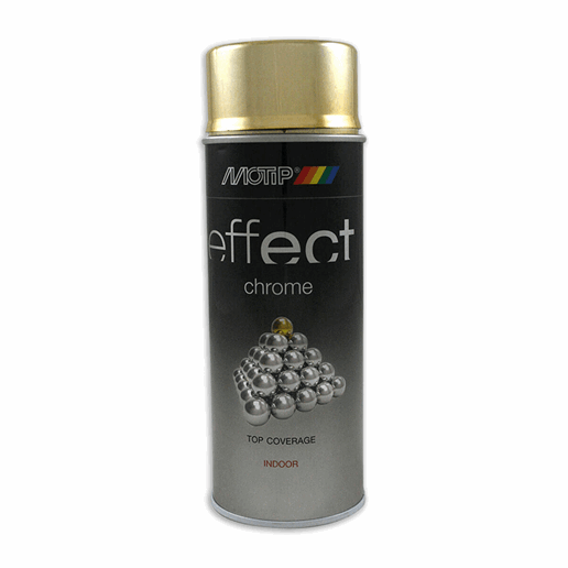 51302603 MOTIP Deco Effect peinture chromée or	 400 ml