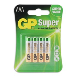 430900 GP Super Alkaline AAA Piles 4PK