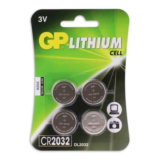 430980 GP CR2032 Lithium Button 3V 4PK