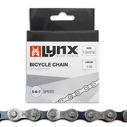 440405 LYNX Chaîne de vélo 5-6-7 vitesses 1/2 x 3/32 Inch - 116L - 7.3 mm